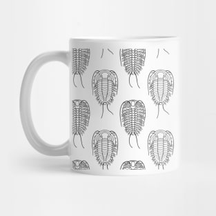 Line Drawing Trilobite Illustration Pattern Mug